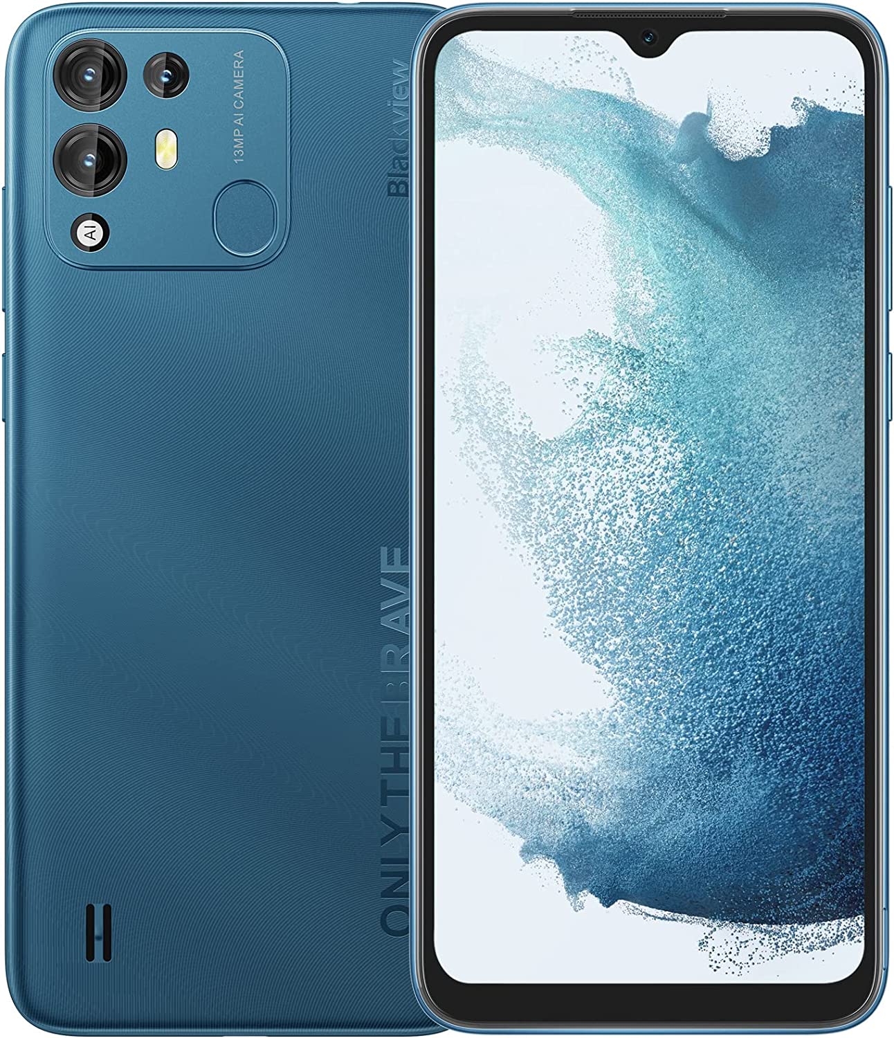 Blackview Unlocked Smartphones， A55 Pro， 4G Dual SIM Unlocked Cell Phones Android 11， 4GB RAM 64GB ROM，6.528" HD+，Face ID+Fingerprint Unlock，4780mAh High Capacity Battery，13MP+5MP，T-Mobile Phone，Blue - Image 8